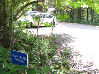 the high ledges wildlife sanctuary parking area